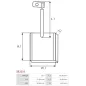 Charbon/balais de démarreur pour HITACHI S1347, S1349A