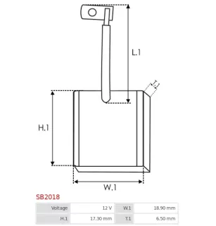 Charbon/balais de démarreur pour HITACHI 2114-1315