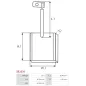 Charbon/balais de démarreur pour HITACHI S114152