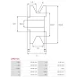 Poulie d’alternateur AS-PL UD48573AP, KRAUF APN1359 pour DENSO 1002130230, AS-PL A6349