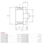 Poulie d’alternateur AS-PL UD51826AP pour DENSO 1012115260, AS-PL A5088, A6104