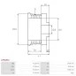 Poulie d’alternateur AS-PL UD52118AP pour SUZUKI 3140060B11, AS-PL A6092