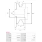 Poulie d’alternateur AS-PL UD12947AP pour PRESTOLITE 8LHA3096, 8SC3014U, 8SC3110, 8SC323