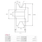 Poulie d’alternateur Remplace pour AS-PL UD03375AP