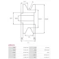 Poulie d’alternateur Remplace pour AS-PL UD47104AP