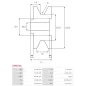 Poulie d’alternateur AS-PL UD42753AP, ISKRA / LETRIKA 16.906.816, MAHLE 72740112, MGX1198, WOODAUTO MAHMGX1198KIT