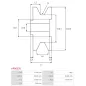 Poulie d’alternateur AS-PL UD48147AP, ISKRA / LETRIKA 16.907.901, MGX1285, MAHLE 72740368, WOODAUTO MAHMGX1285