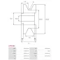 Poulie d’alternateur AS-PL UD48718AP pour MAGNETON 9515122, AS-PL A9031