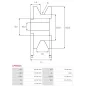 Poulie d’alternateur AS-PL UD52132AP pour ELMOT A12455D, AS-PL A9040