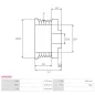 Poulie d’alternateur AS-PL UD49228AP pour AS-PL A9086