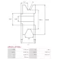 Poulie d’alternateur 0R, AS-PL UD811223(LETRIKA)AP, ISKRA / LETRIKA 16.907.557, MAHLE 72740038, MGX1171, MGX1171KIT