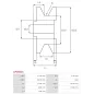 Poulie d’alternateur BOSCH 0120469661 pour 0120469777, 0120489756, AS-PL A0070, A0084, A0093, A0110, A0622S