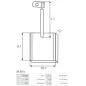 Charbon/balais de démarreur pour MITSUBISHI M000T32571, M000T32571ZE, M000T32572, M000T32572ZE