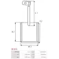 Charbon/balais de démarreur pour VALEO TM000A27301, TM000A27601, TM000A31001, TM000A37001