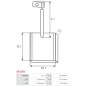 Charbon/balais de démarreur pour VALEO TS18ER121, TS18ER123, TS18ER20