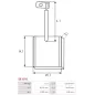 Charbon/balais de démarreur pour VALEO D7RSA10, D7RSA11, D7RSA4, D7RSA5