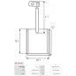 Charbon/balais de démarreur pour VALEO TM000A27301, TM000A27601, TM000A31001, TM000A37001