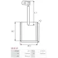 Charbon/balais de démarreur pour VALEO D13E117TE, D13E118TE, D13E119TE, D13E120TE