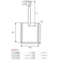 Charbon/balais de démarreur pour VALEO D8E153, D8E155, D8E157