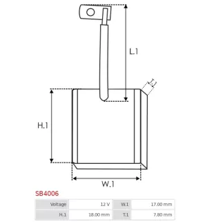 Charbon/balais de démarreur pour MAGNETI MARELLI 63220732, 63220735, 6