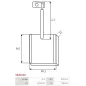 Charbon/balais de démarreur pour MAGNETI MARELLI 63101007, 63191007