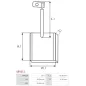 Charbon/balais de démarreur pour MITSUBISHI M005T22072, M005T22571, M005T23172, M005T23272