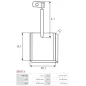 Charbon/balais de démarreur pour MITSUBISHI M000T80685, M000T80686, M000T80783, M000T80881