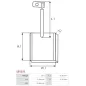 Charbon/balais de démarreur pour MITSUBISHI M2T40081, MD066761