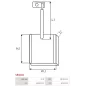 Charbon/balais de démarreur pour MITSUBISHI M5T20172, M5T25373, M5T27672