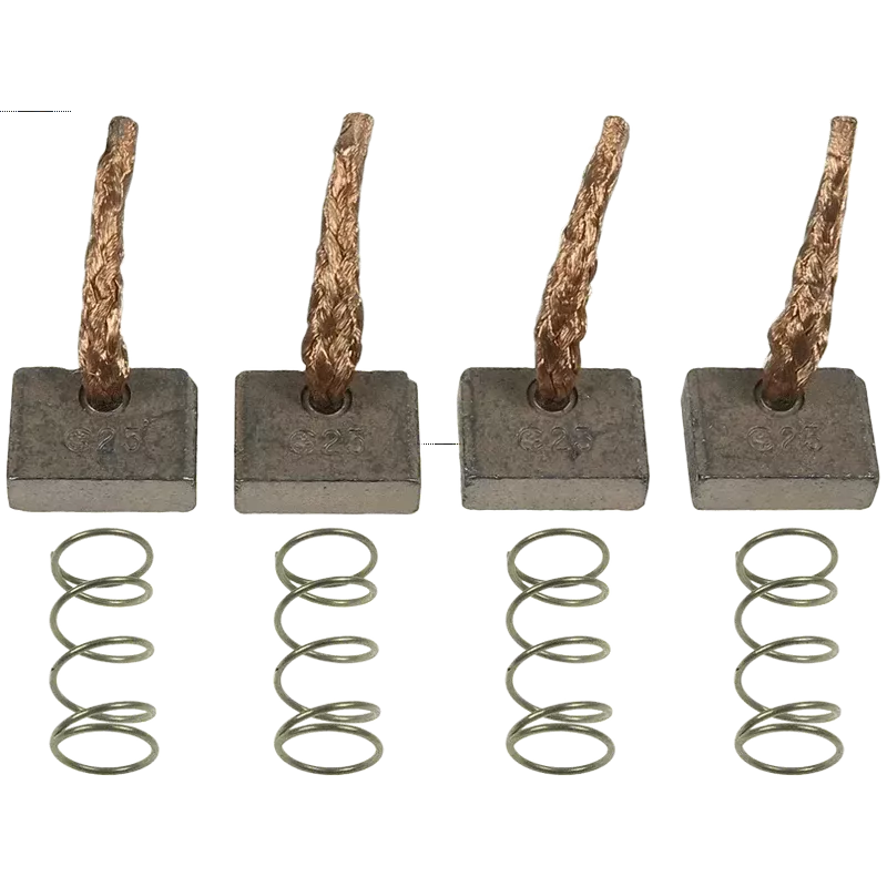 Charbon/balais de démarreur pour ISKRA / LETRIKA 11131745, 11132031, 11132343, AZE2106