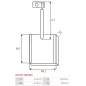 Charbon/balais de démarreur pour ISKRA / LETRIKA