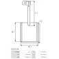 Charbon/balais de démarreur pour VALEO 532004B, 532004C, 532005A, 532007A