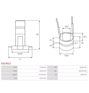 Cargo 136682 alternator collecting ring, Delco 10475751