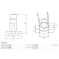 Bague collectrice d’alternateur CARGO 131219, MOTOROLA 512-055, CASCO CSL15100AS, CQ CQ1070006, ELECTROLOG SRG0520