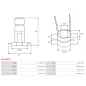 Bague collectrice d’alternateur AS-PL UD02748ASL pour UD18321ASL, CARGO 133410, HITACHI L15581001S, IKA 1.2013.0