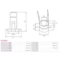 Bague collectrice d’alternateur AS-PL UD01941ASL pour DENSO 100211-4710, 1002114730 , 1012110070 , 1012111170 ,1012112130