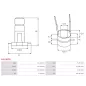 Bague collectrice d’alternateur AS-PL UD01918ASL pour UD02422ASL, UD18330ASL, UD45656ASL, CARGO 330719, IKA 1.2045.0