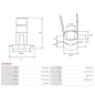 Bague collectrice d’alternateur AS-PL UD02462ASL pour UD02755ASL, BOSCH F00M502700, F00M502706, F00M502710, CARGO 332651