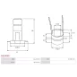 Bague collectrice d’alternateur AS-PL UD11603ASL, CARGO 131342, MAGNETI MARELLI 54217372010, ELECTROLOG SRG4001, LUCAS 54217372