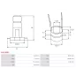 Bague collectrice d’alternateur AS-PL UD11604ASL pour UD15531ASL, UD18326ASL, CARGO 232401, ELECTROLOG SRG2607