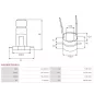 Bague collectrice d’alternateur AS-PL UD02522ASL pour HYUNDAI / KIA 373004X000, AS-PL A9018, MANDO AF111225