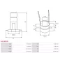 Bague collectrice d’alternateur AS-PL UD13820ASL, CARGO 235160, ELECTROLOG SRG7902, KRAUF ASR5160