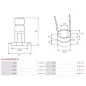 Bague collectrice d’alternateur AS-PL UD13820ASL, CARGO 235160, ELECTROLOG SRG7902, KRAUF ASR5160