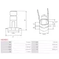 Bague collectrice d’alternateur AS-PL UD03278ASL pour UD03279ASL, UD03280ASL, BOSCH F00M502700, F00M502706, F00M502710