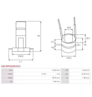 AS-PL UD45425ASL Alternatore di raccolta, carico 137571
