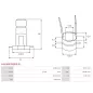 Bague collectrice d’alternateur AS-PL UD45425ASL, CARGO 137571, ELECTROLOG SRG3000, KRAUF ASH7571, POWERMAX 1114726, 81114726