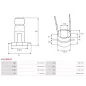 Bague collectrice d’alternateur AS-PL UD45111ASL pour MITSUBISHI A003TR5093, A004TR5591ZT, A3TR5093, A4TR5291