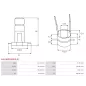 Bague collectrice d’alternateur AS-PL UD46094ASL pour HITACHI LR170407, AS-PL AR2001, A2014, A2005