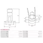 Bague collectrice d’alternateur AS-PL UD51064ASL pour MITSUBISHI A005T15684, A005T15784, A005T15884, A005T16084, A005T16384