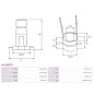 Bague collectrice d’alternateur AS-PL UD15313ASL, CARGO 233938, FORD F8WU10328BA, ELECTROLOG SRG8007, ERA 214017, KRAUF ASF3938